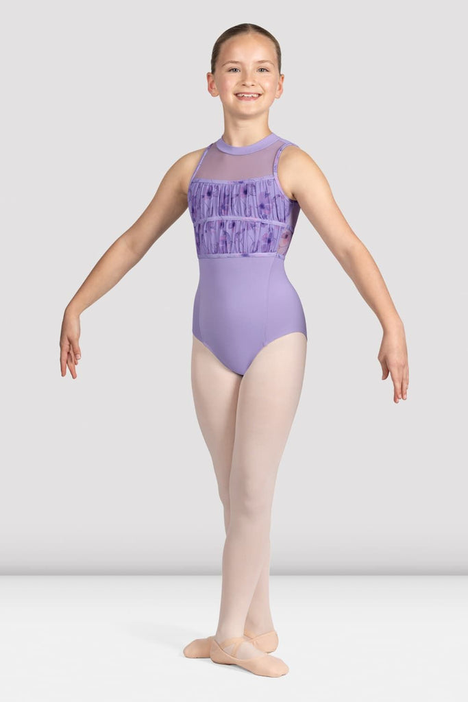 Girls Macie Floral Halterneck Leotard - BLOCH US