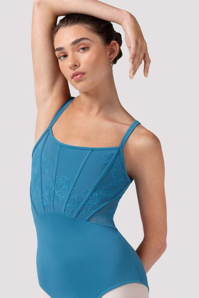 Ladies Mia Floral Mesh Back Leotard - BLOCH US