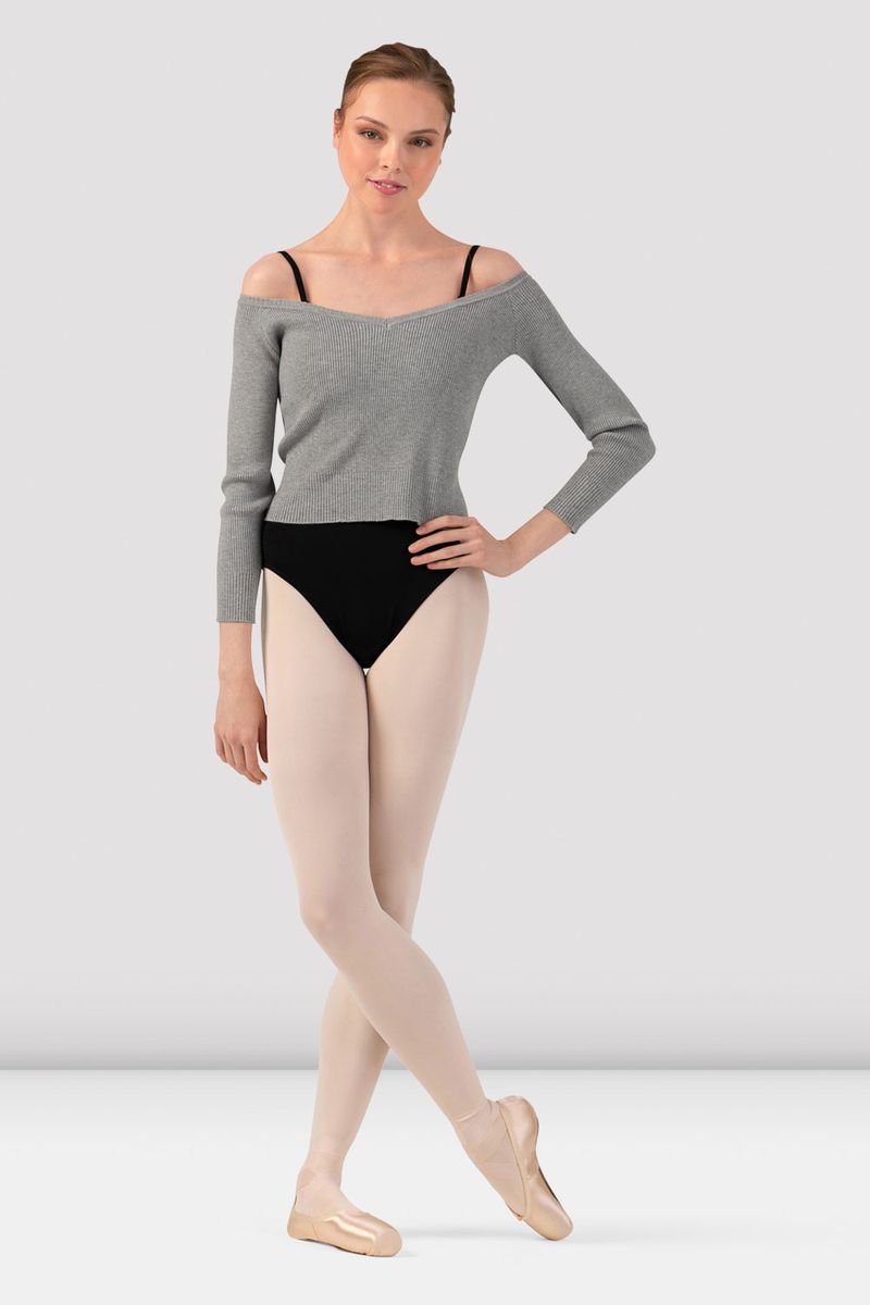 ニット/セーター EDIT.FOR LULU - the virgins leotard rib knit Ladies Lyra Cropped Knit Sweater, Grey – BLOCH Dance US