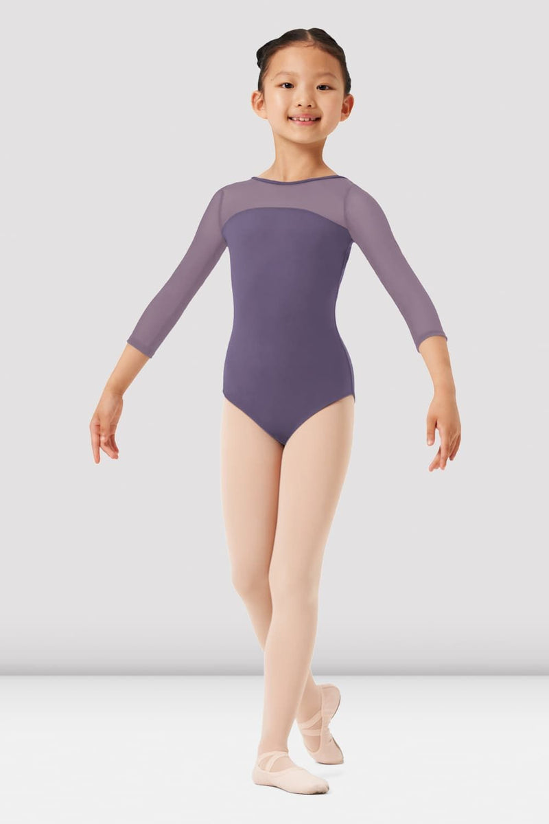 Girls Mirella Paisley 34 Sleeve Leotard Purple Bloch Dance Us 