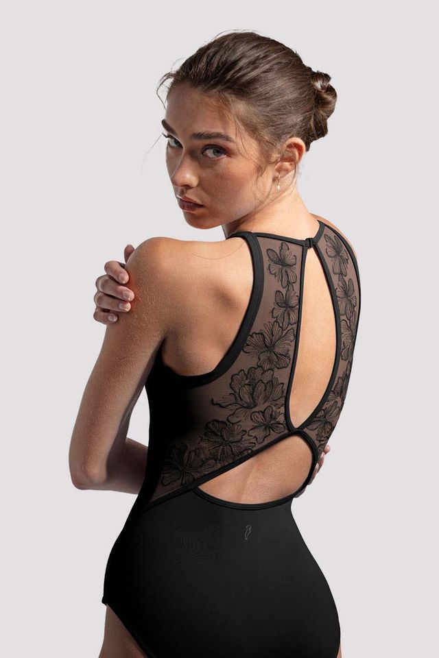 Tween Iris Floral Halterneck Leotard - BLOCH US