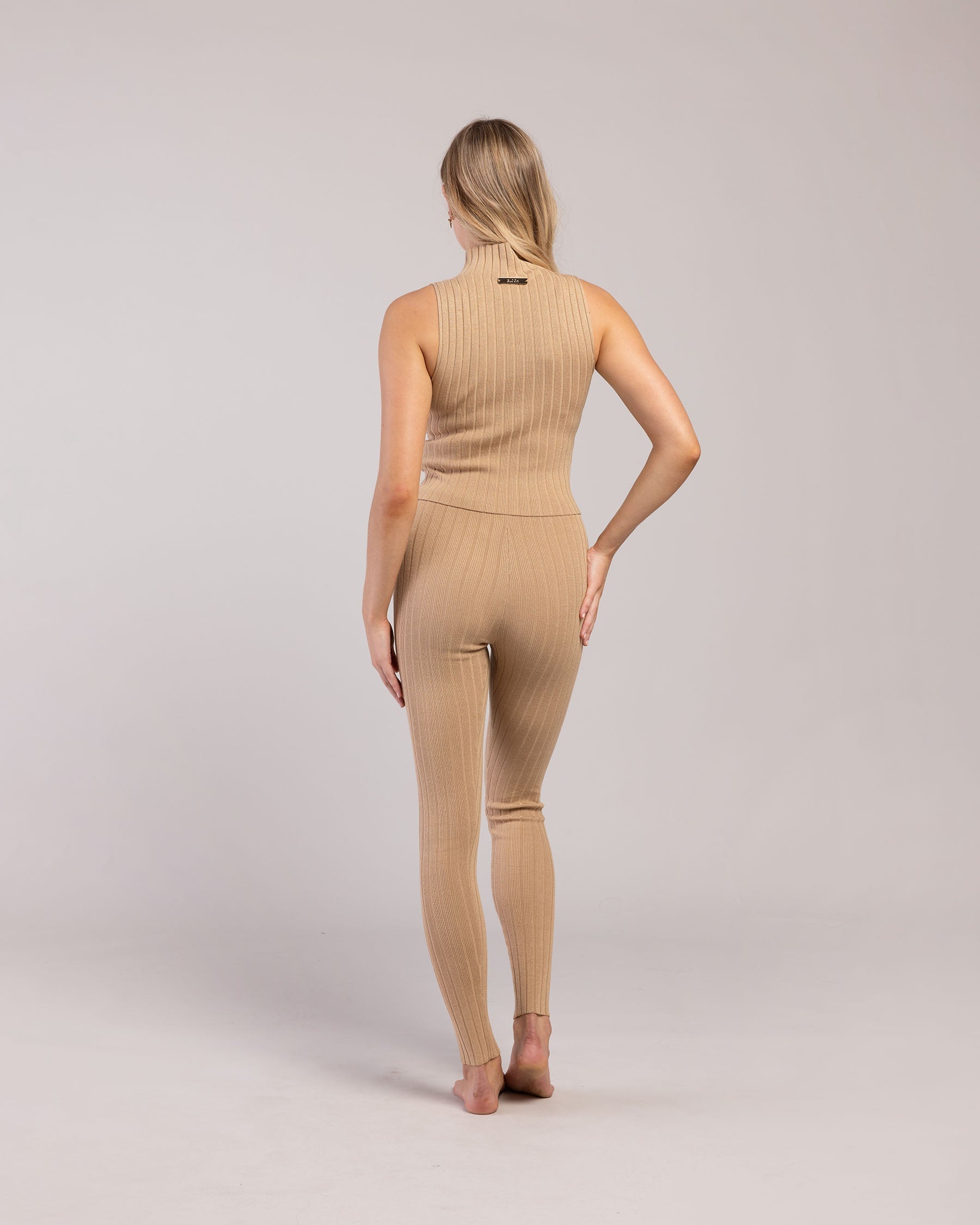 Dance Rib – Lounge Tan Full BLOCH US Length Legging,