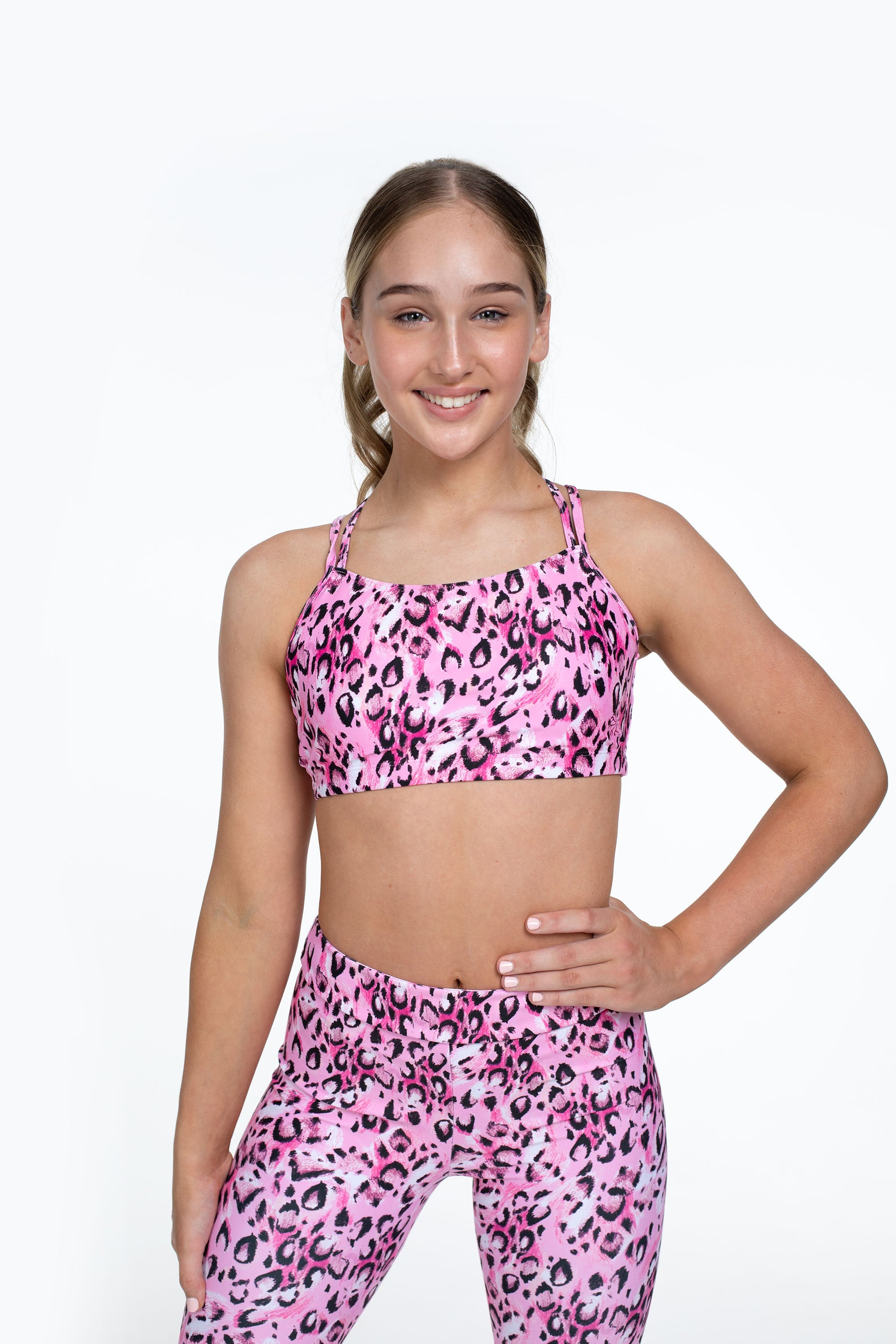 Girls' Pink Sports Bra for Teens and Tweens, Girls Activewear