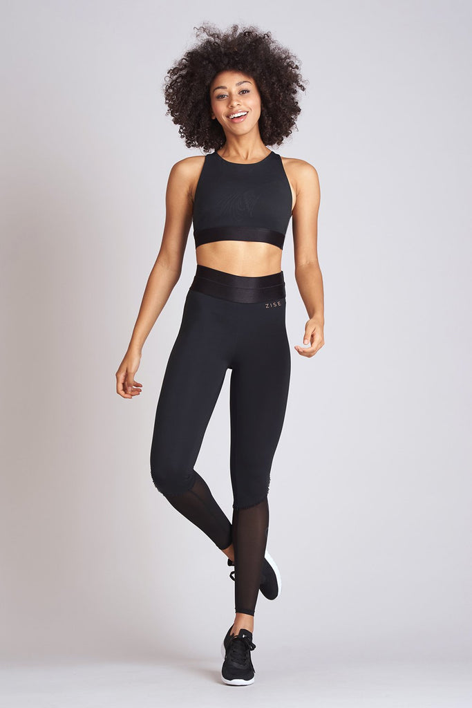 Poise Satin Elastic Waist Legging - BLOCH US