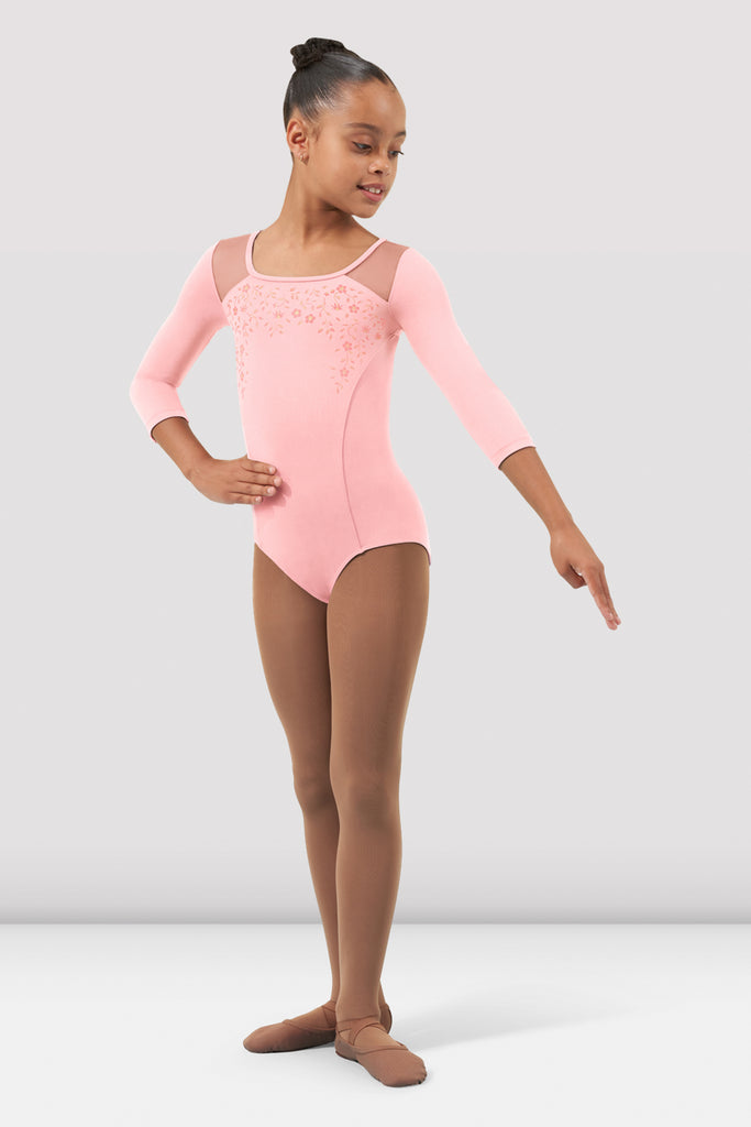 Girls Gemma  3/4 Sleeve Leotard - BLOCH US