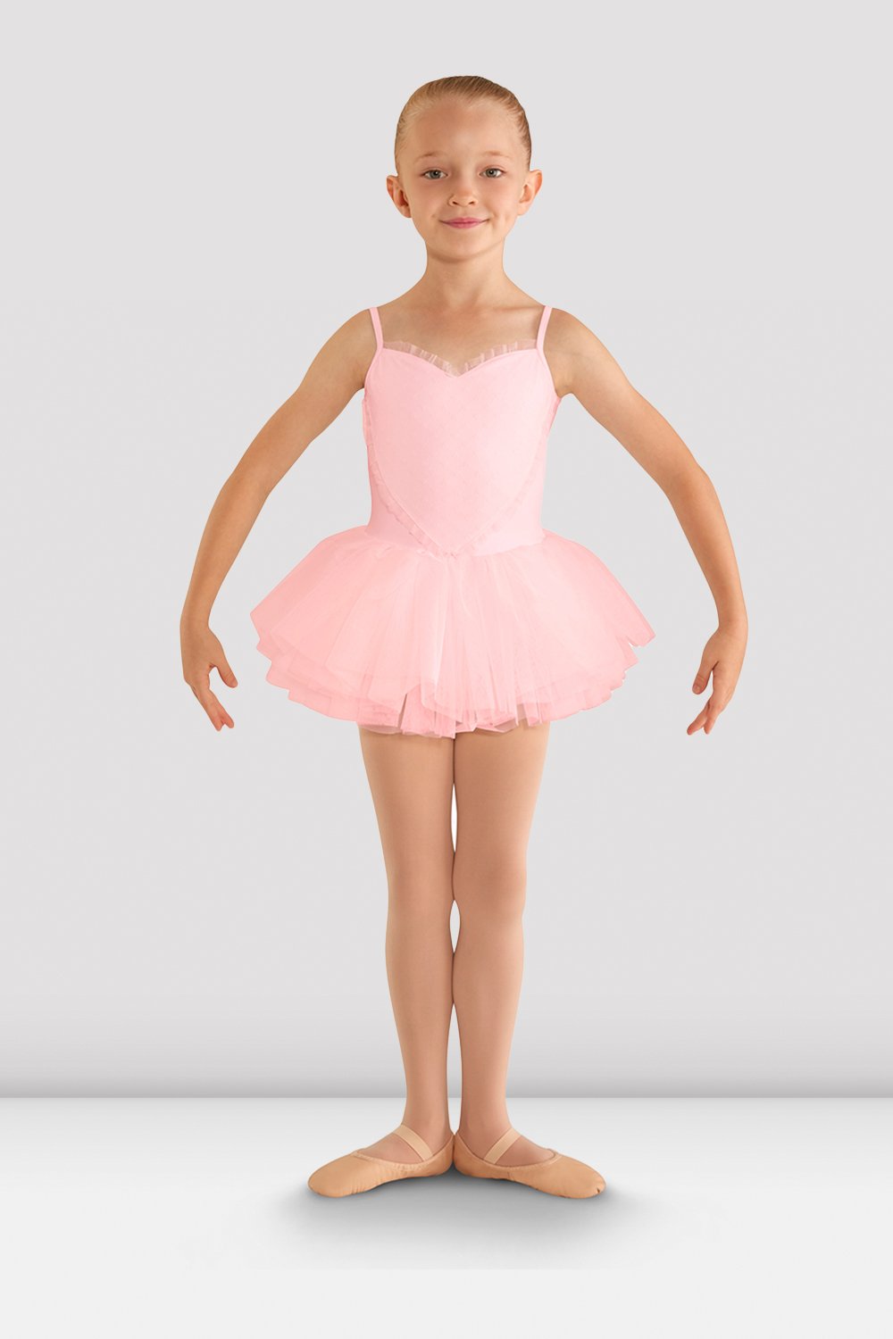 Bloch CL8168 Valentine Heart Mesh Camisole Tutu 4-6 / Candy Pink