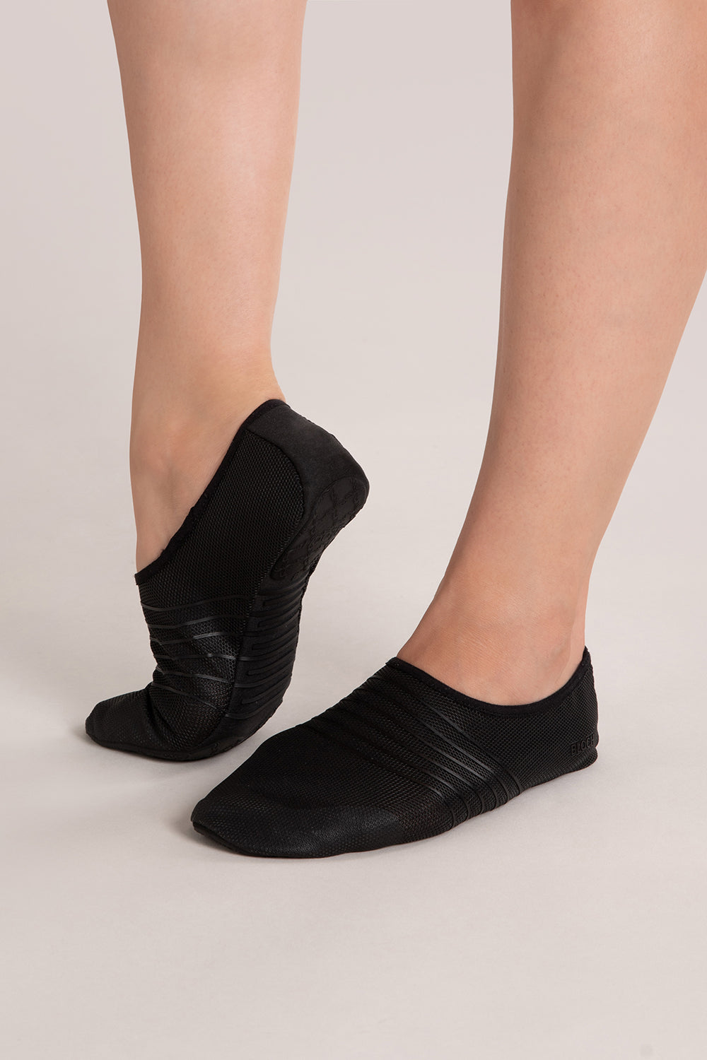 AB005 Anti-skid Elastic Yoga Shoes Cross Strap Ladies Soft Sole Pilates  Dance Shoes - Black / L Wholesale