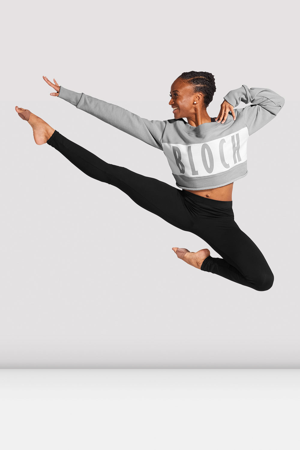 Ladies Oversize Crop Logo Sweatshirt, Grey – BLOCH Dance US
