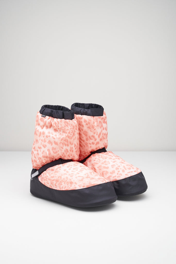 Childrens Leopard Print Warm Up Booties - BLOCH US