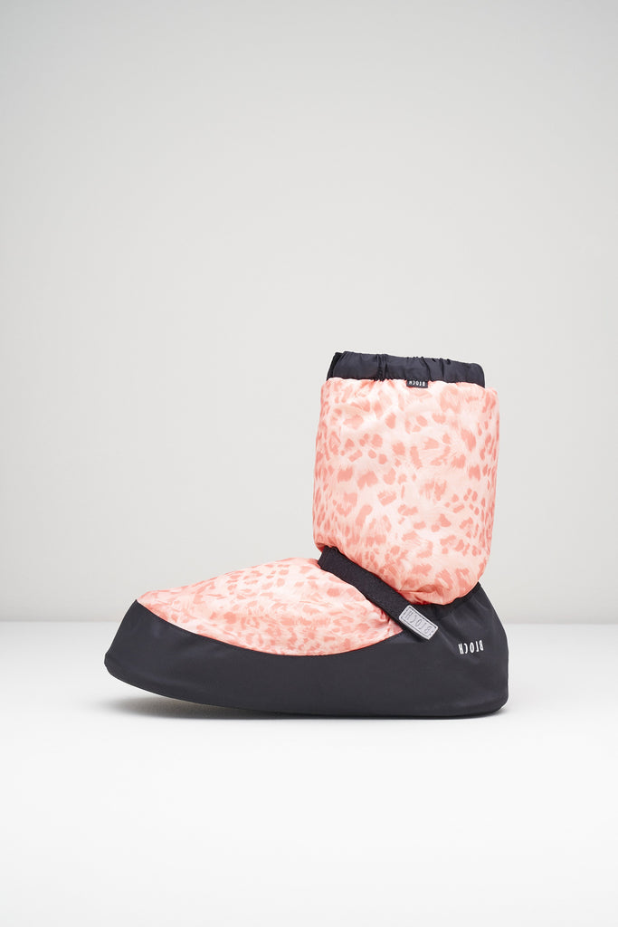 Childrens Leopard Print Warm Up Booties - BLOCH US