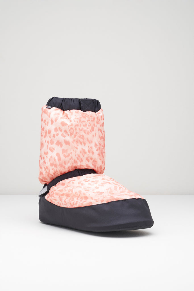 Childrens Leopard Print Warm Up Booties - BLOCH US