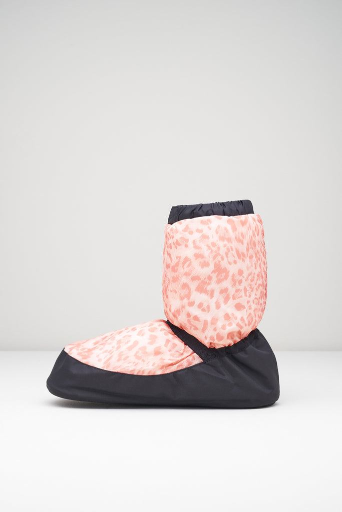 Childrens Leopard Print Warm Up Booties - BLOCH US
