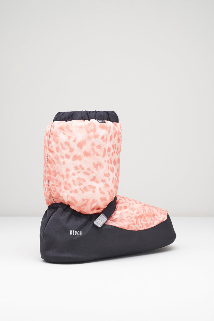 Childrens Leopard Print Warm Up Booties - BLOCH US