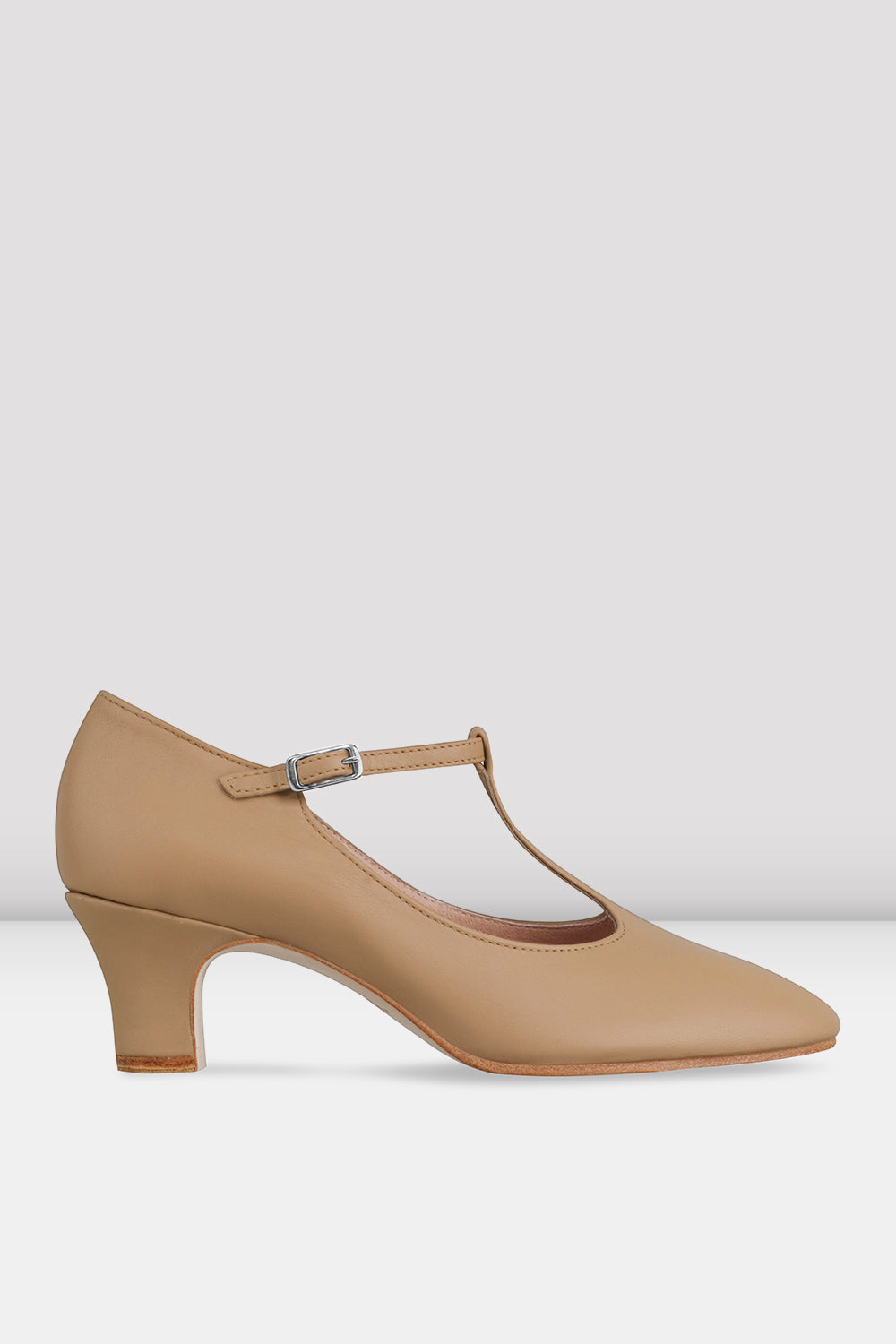 Ladies Chord T-Strap inch Heel Character Shoes, Tan – BLOCH Dance US