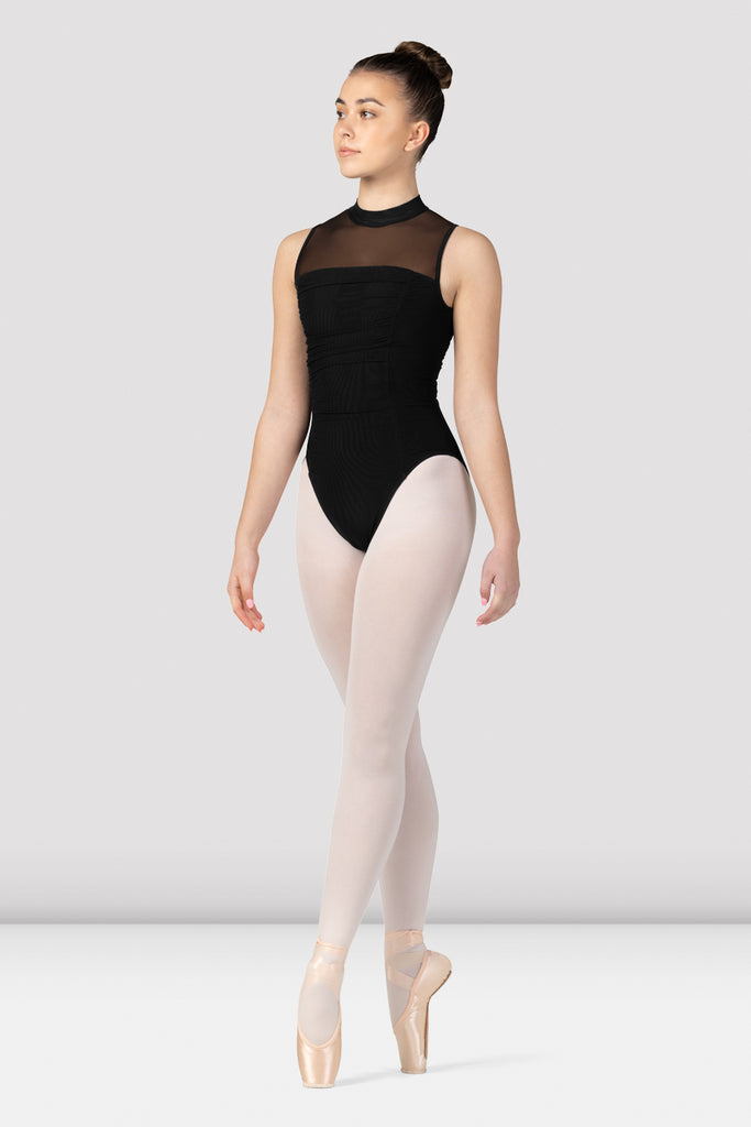 Ladies Fenella Ruched Bodice Mock Neck Leotard - BLOCH US