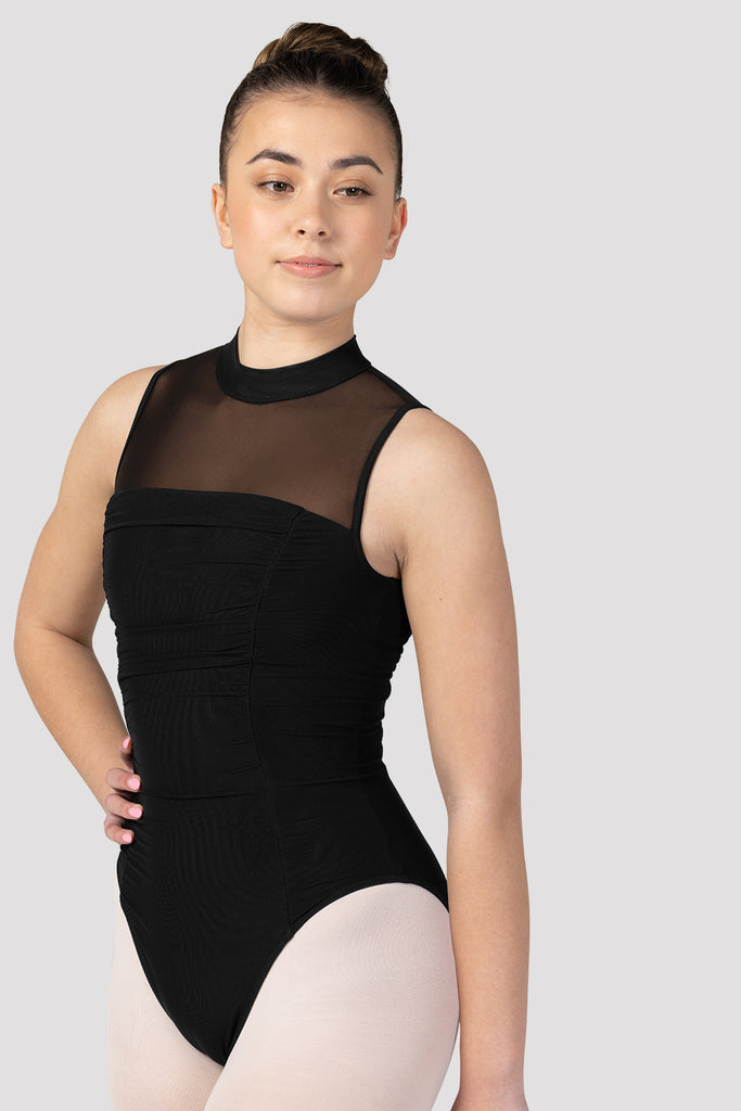 Ladies Fenella Ruched Bodice Mock Neck Leotard - BLOCH US