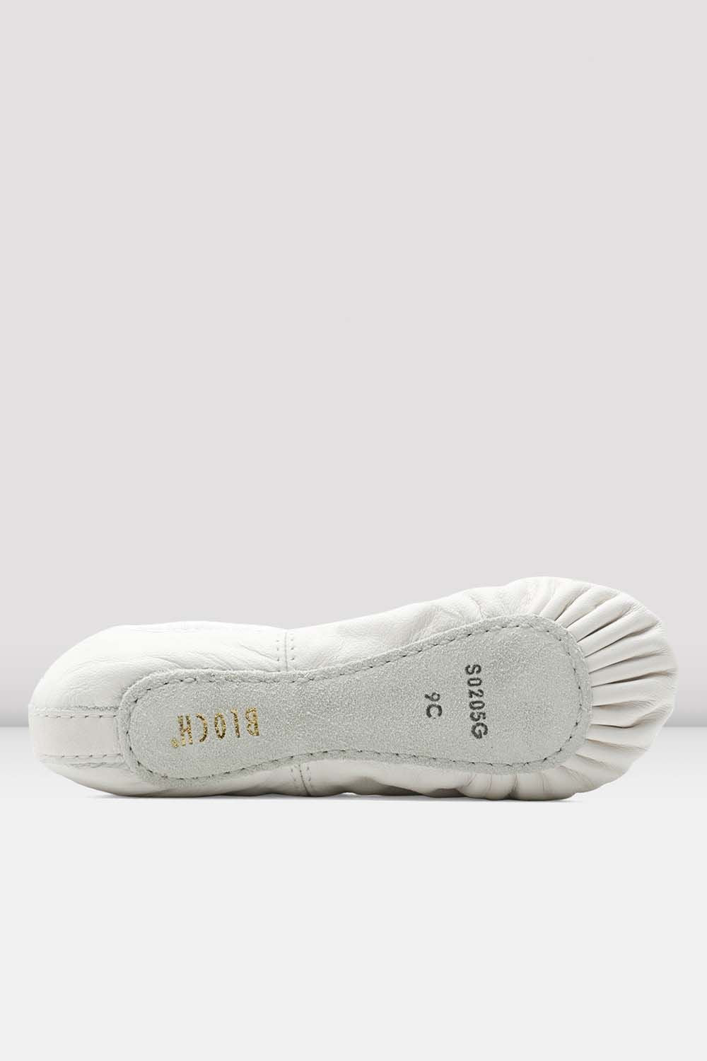 Childrens Dansoft Leather Ballet Shoes, White â BLOCH Dance US