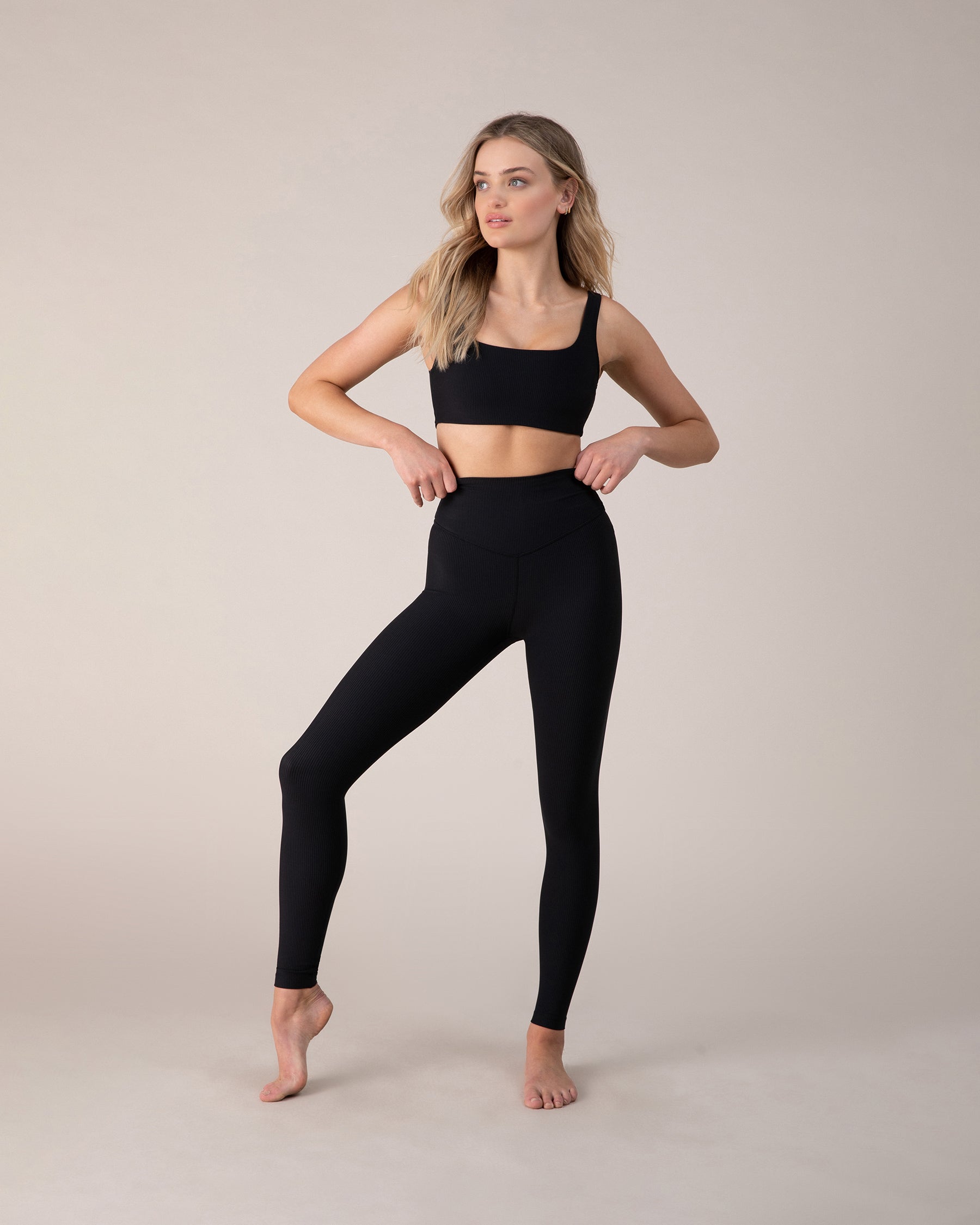 Leggings Full – US Dance BLOCHrib™™ in Bloch Length | Ribbed BLOCH Ebony