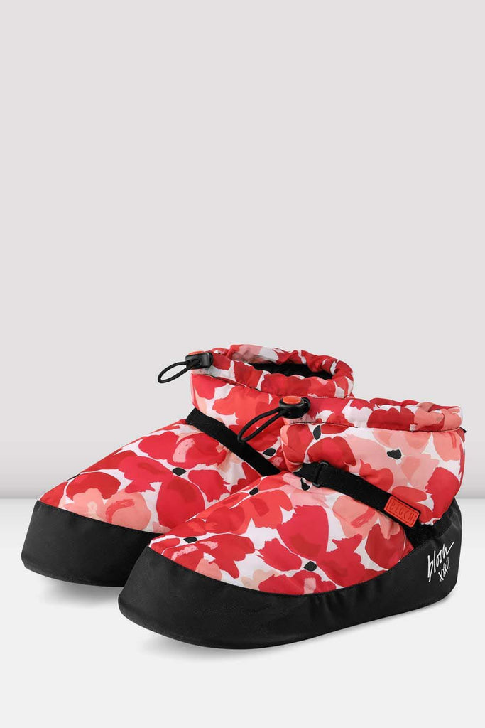 Adult Hibiscus Print Ankle Warm Up Booties - BLOCH US