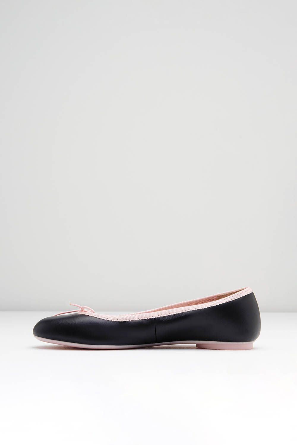 Ladies Lyra Ballet Flats, Black Pink Leather BLOCH Dance US Ladies Lyra Ballet Flats, Black Pink Leather BLOCH Dance US