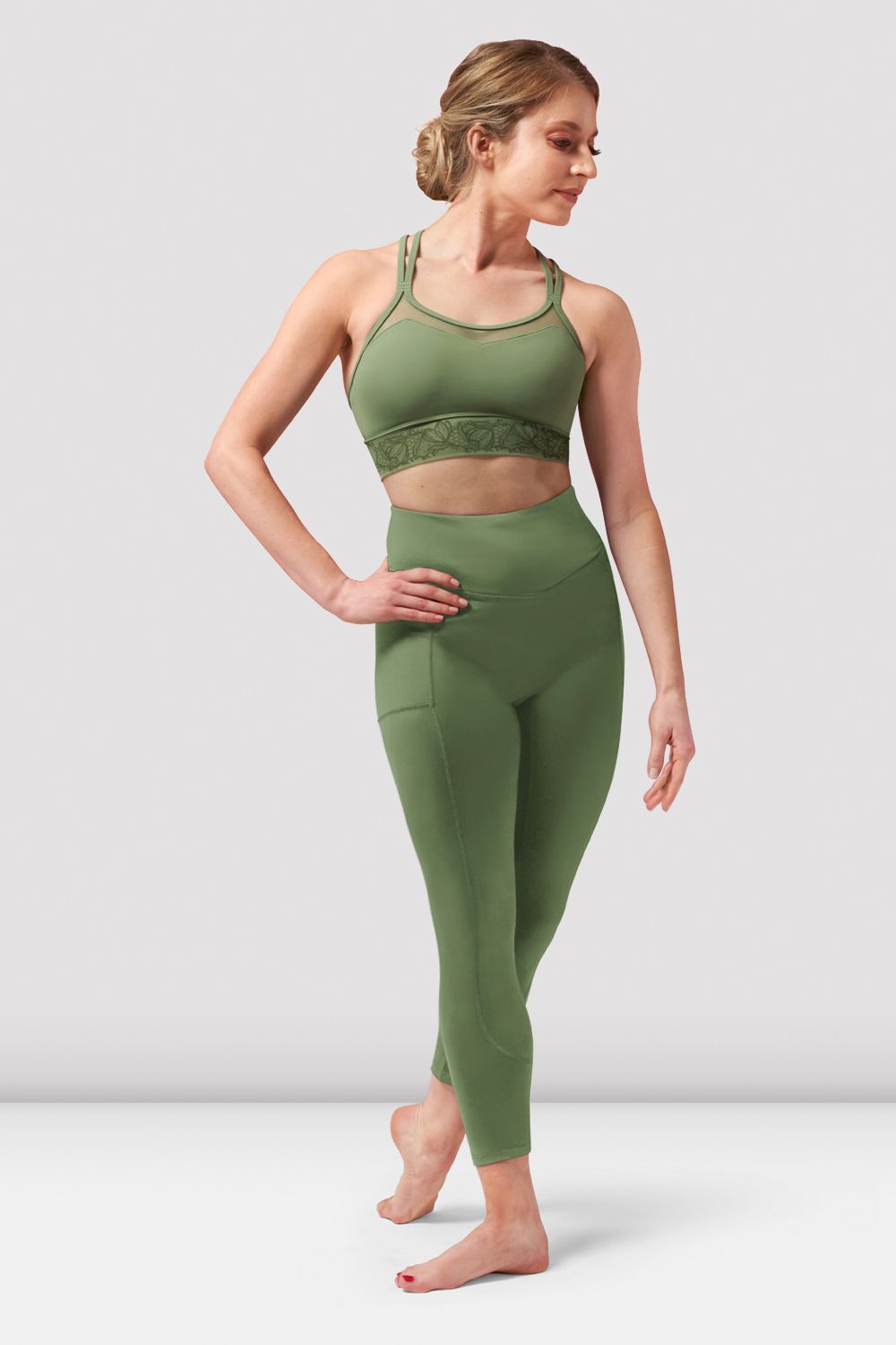 Workout Ready Vector Leggings - Army Green